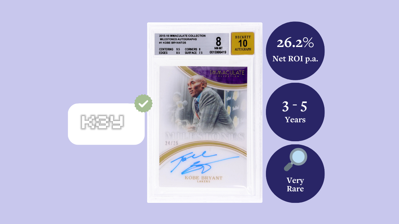 Kobe Bryant 2015-16 Immaculate Collection Milestones Acetate Auto