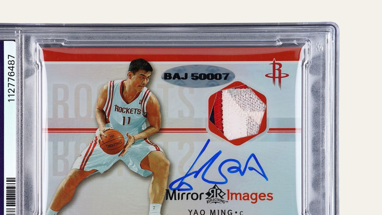 Yao Ming 2005 UD Reflections Mirror Image Dual Auto Patch 1of2